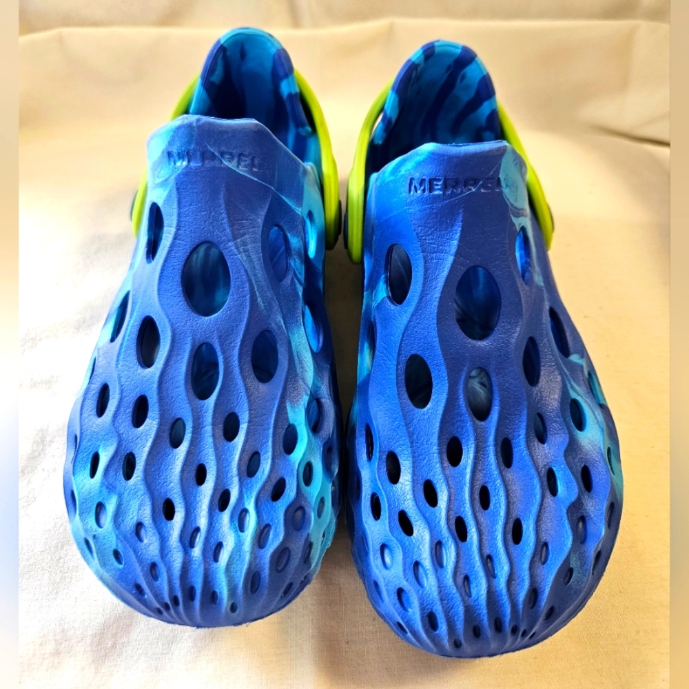Merrell Hydro Moc Sandals Kids Size 11 Blue Camo Water Shoes Slip On Unisex. - Picture 3 of 7